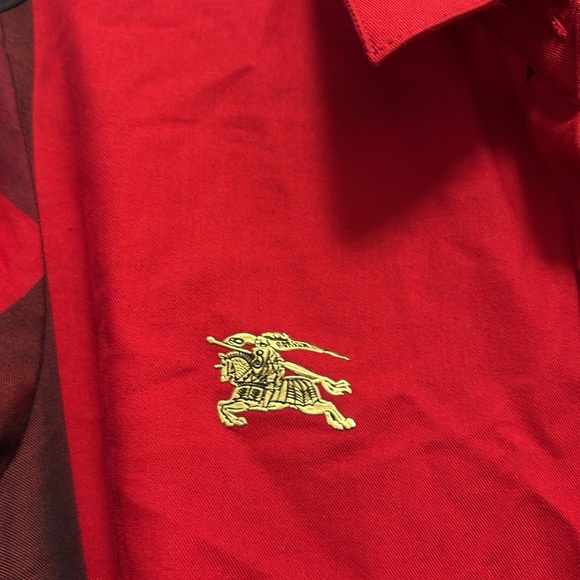 Burberry London England Red Checkered collar cotton dress - Picture 12 of 17